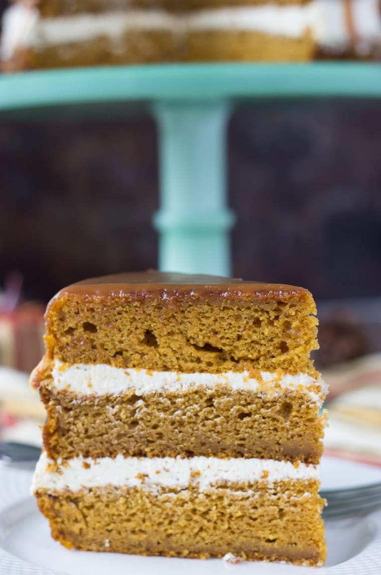 Naked Pumpkin Cake With Caramel Buttercream A Classic Twist