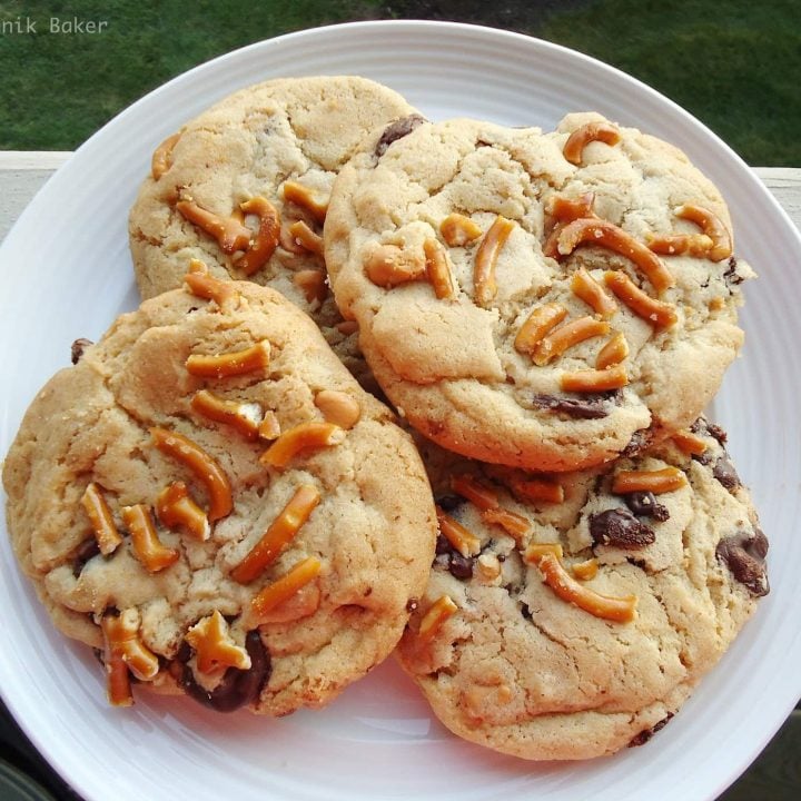 Butterscotch Chocolate Chip Cookies with Pretzels