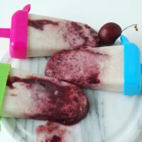 Cherry Coconut popsicles