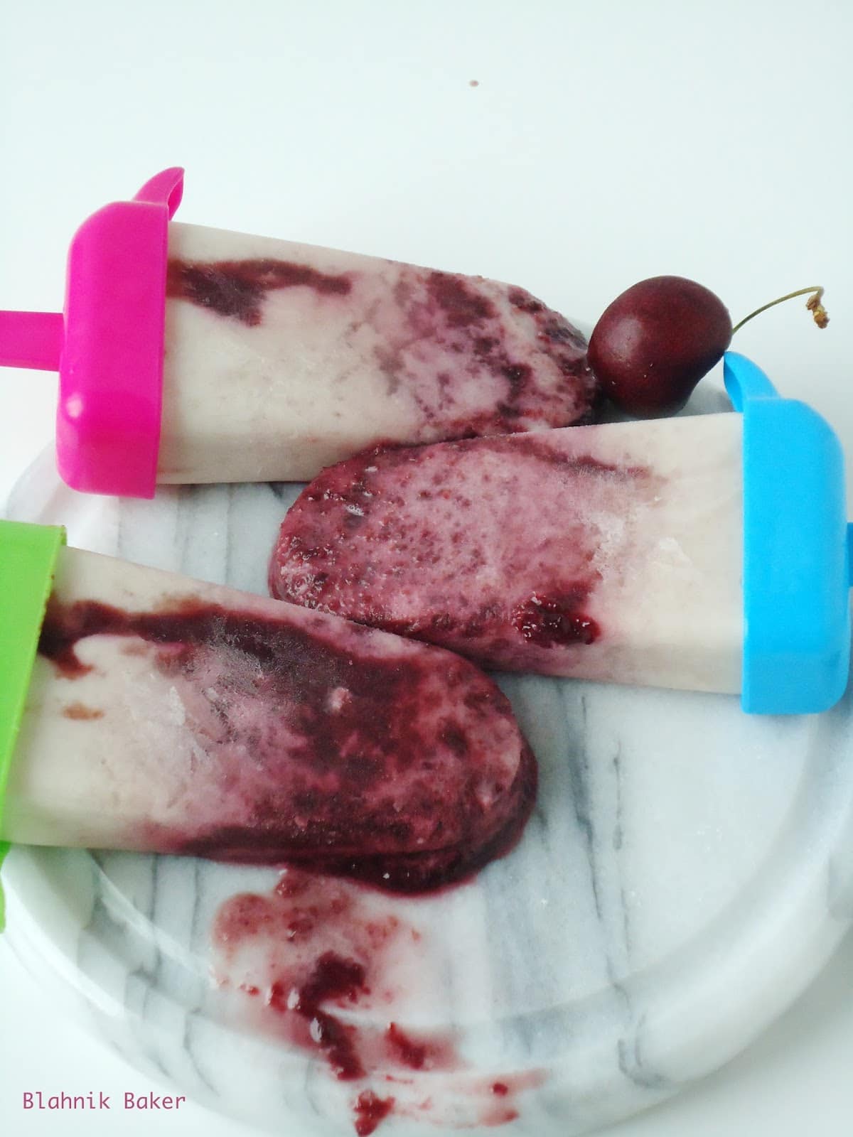 Cherry Coconut popsicles