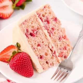 Strawberry Cake with Strawberry Meringue Buttercream