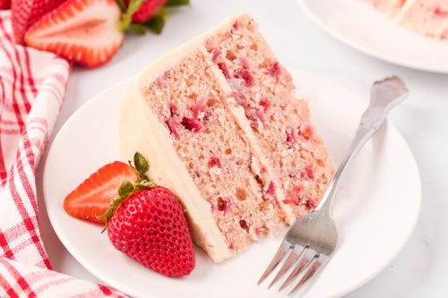 Strawberry Cake with Strawberry Meringue Buttercream - A Classic Twist