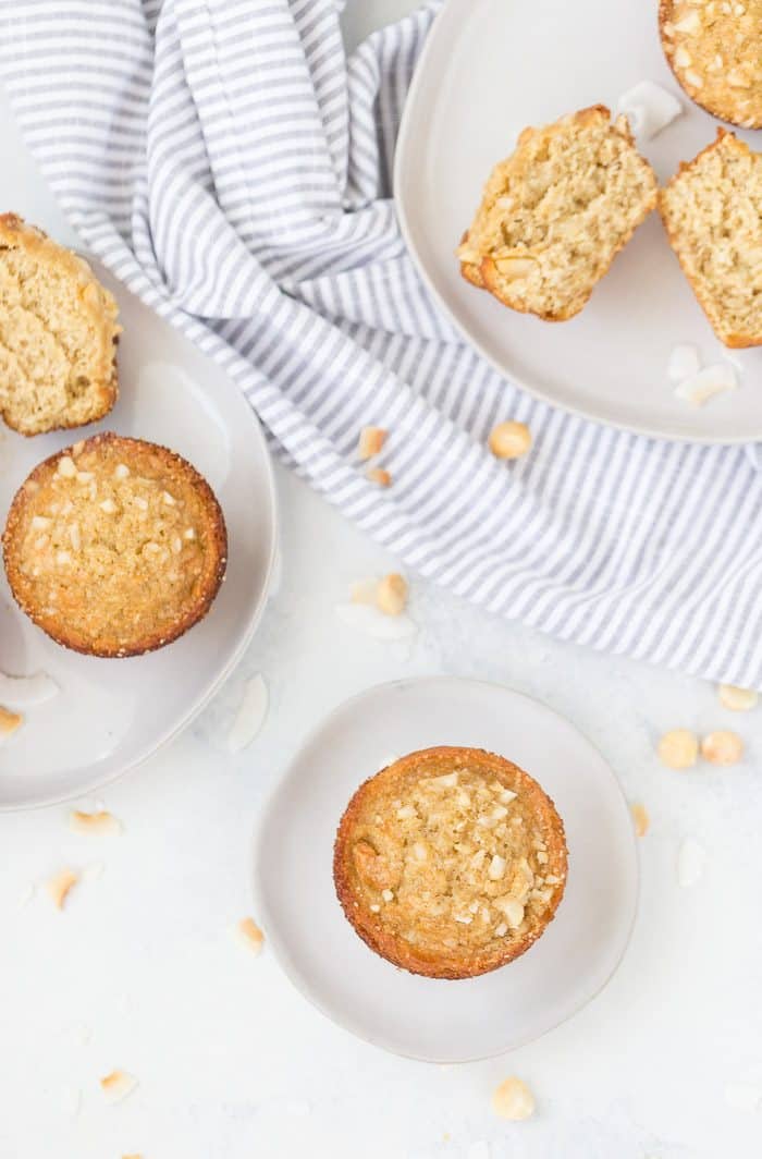 Banana Coconut Macadamia Muffins