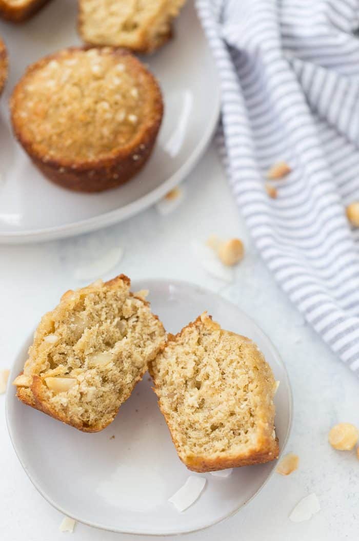 Banana Coconut Macadamia Muffins