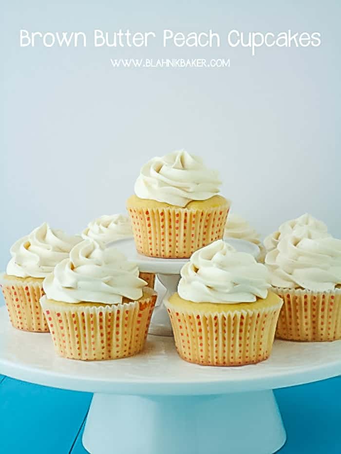 Peach Cupcakes Brown Butter Peach Cupcakes
