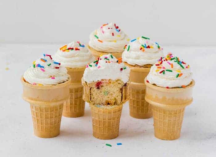 Vanilla Filled Mini Waffle Cones