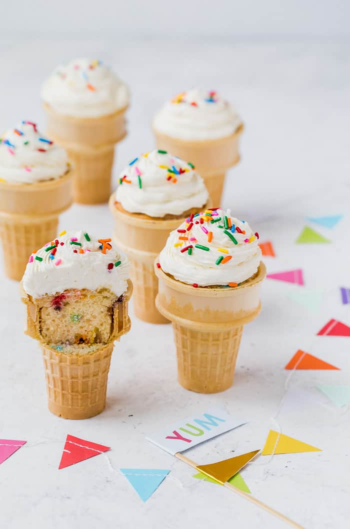 Funfetti Ice Cream Cone Cupcakes - A Classic Twist