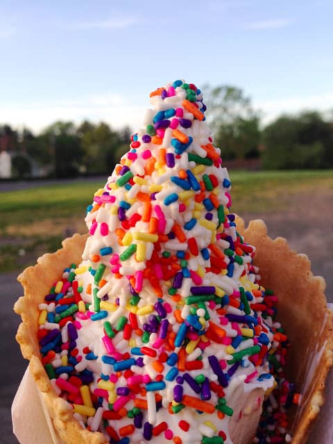 Funfetti Ice Cream Cone Cupcakes