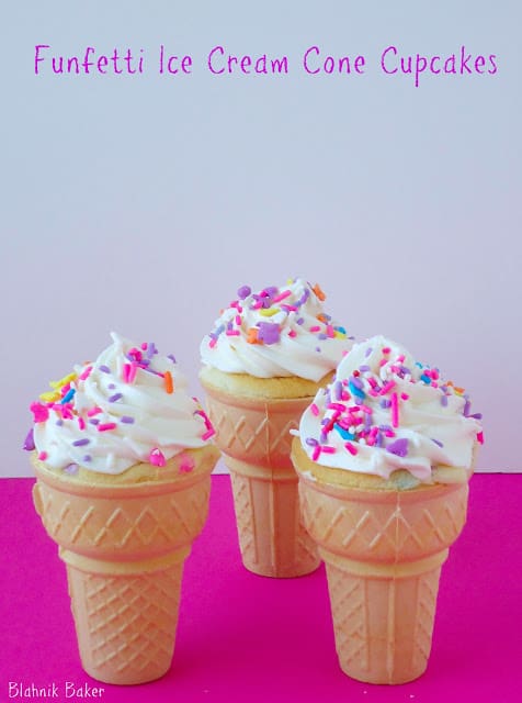 Funfetti Ice Cream Cone Cupcakes - A Classic Twist