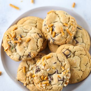 Chocolate Chip Cookies with Butterscotch and Pretzels