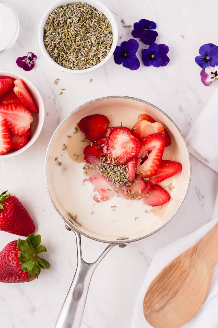 Strawberry Lavender Cake