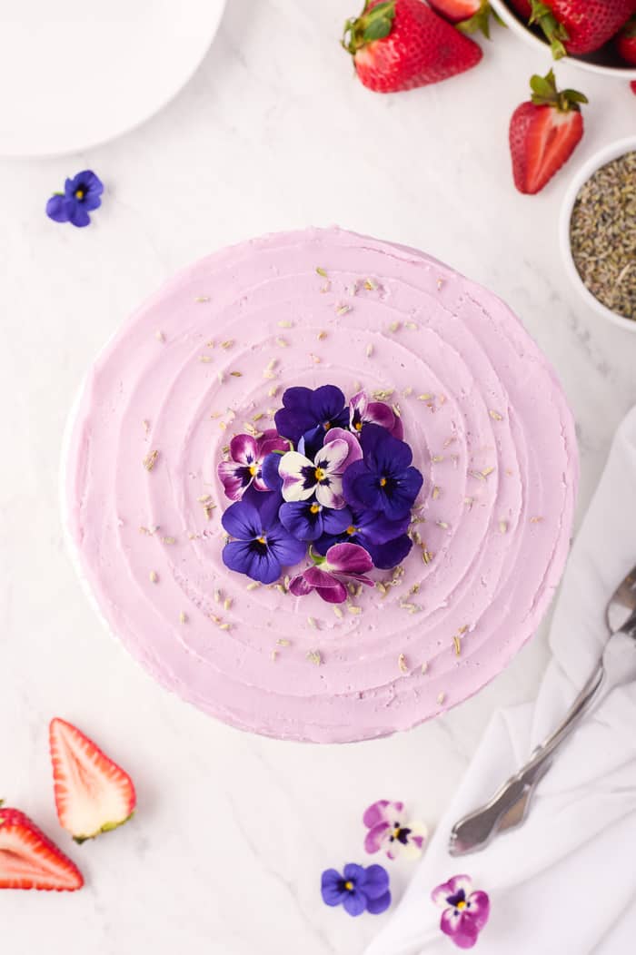 Strawberry Lavender Cake