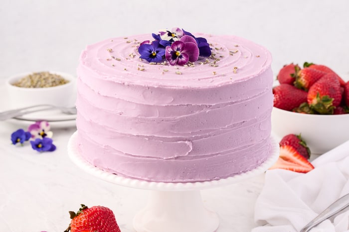 Strawberry Lavender Cake
