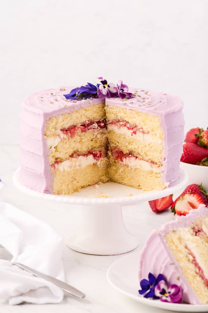 Strawberry Lavender Cake