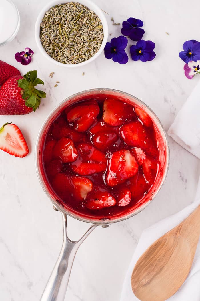 Strawberry Lavender Cake