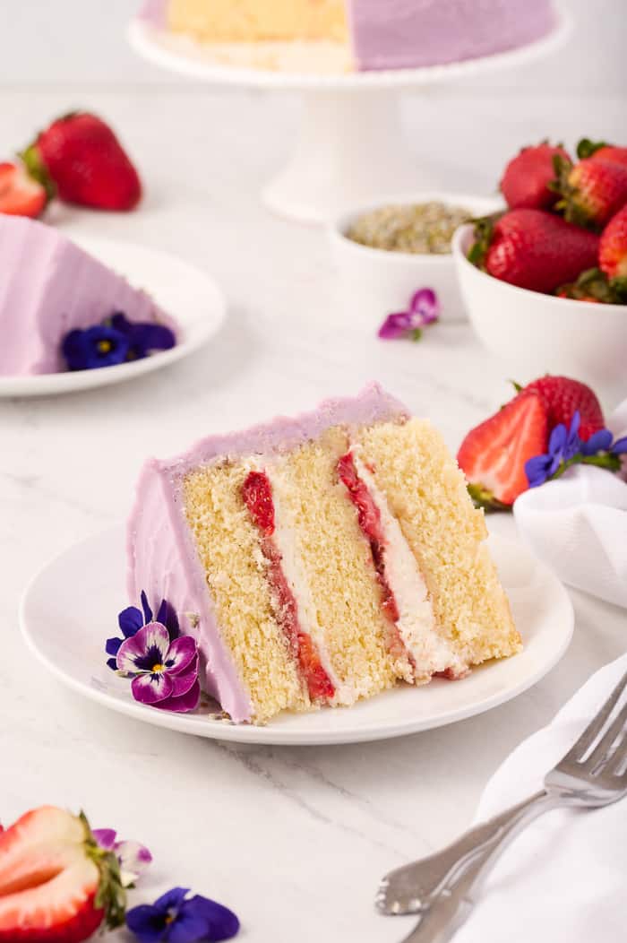 Strawberry Lavender Cake