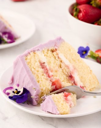 Strawberry Lavender Cake