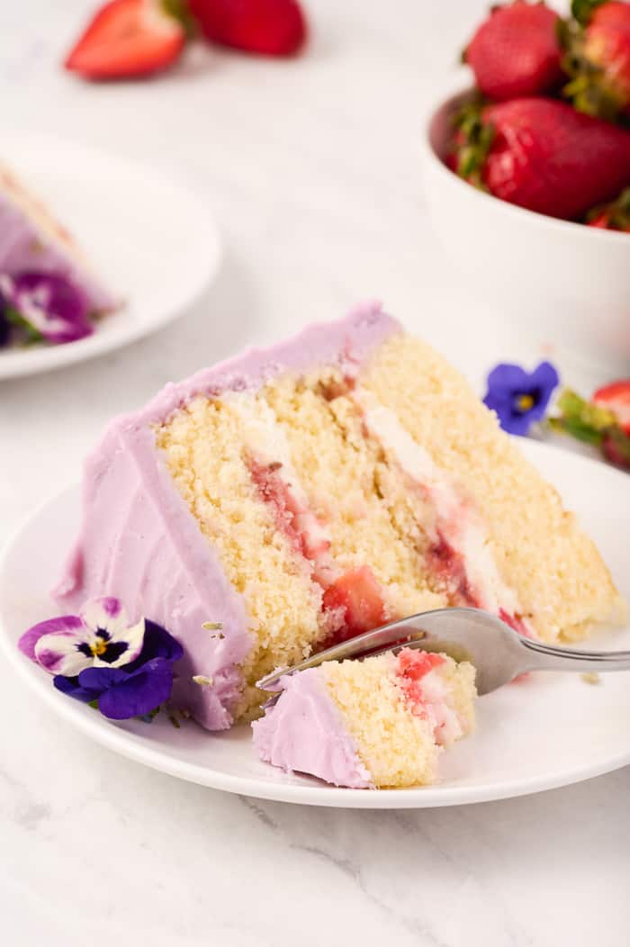 Strawberry Lavender Cake