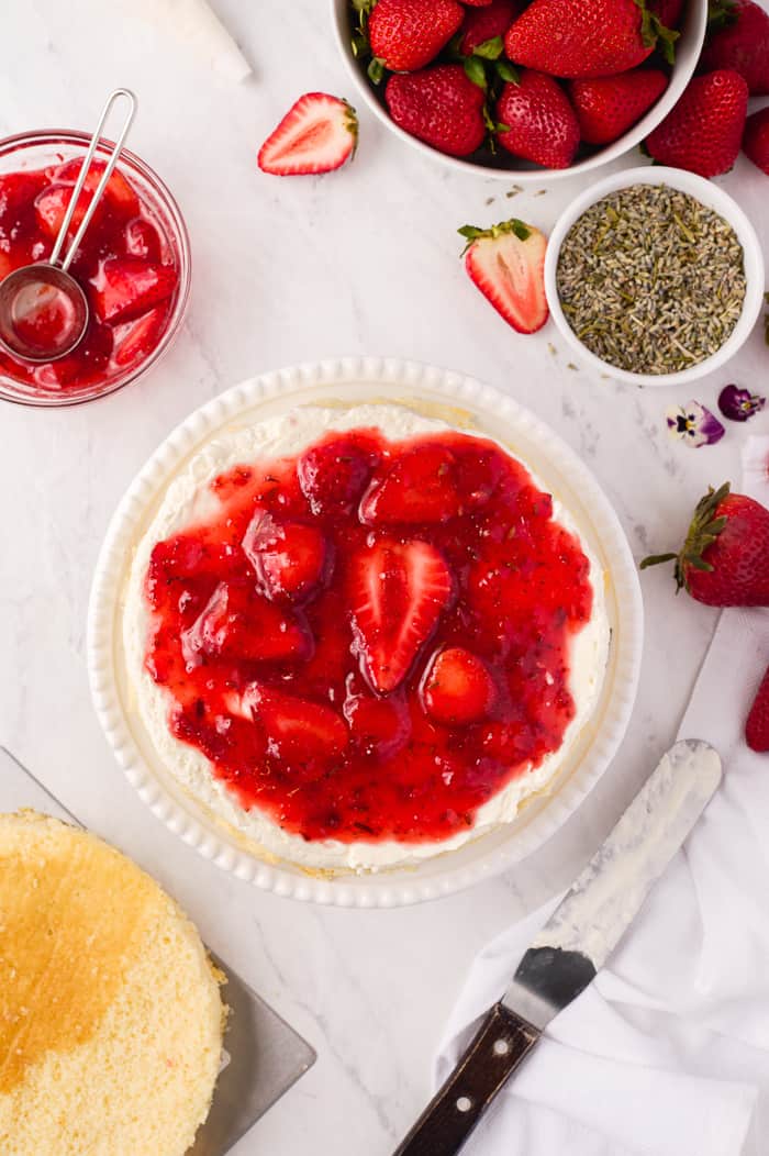 Strawberry Lavender Cake