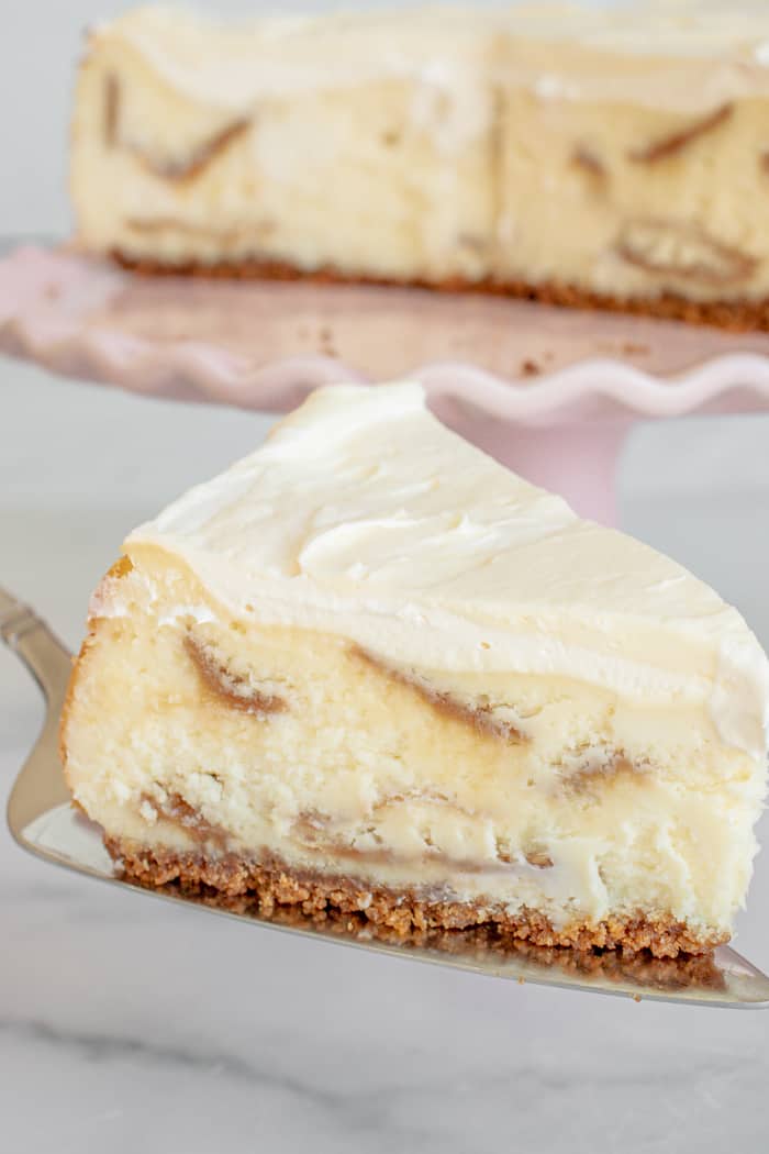 White Chocolate Biscoff Cheesecake