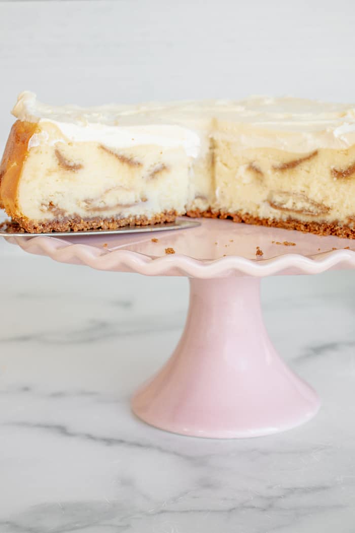 White Chocolate Biscoff Cheesecake