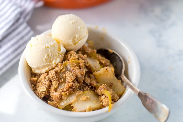 Pear Crisp with Oat Crumb Topping