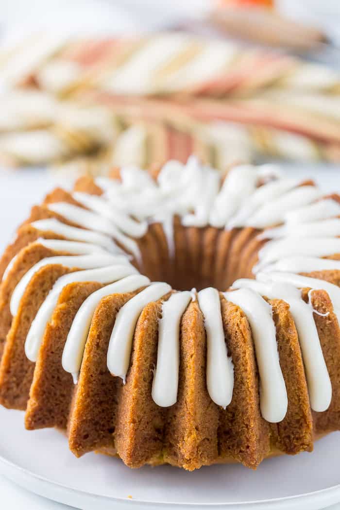 Chocolate Chip Bundt Cake with Vanilla Bean Frosting • Kroll's Korner