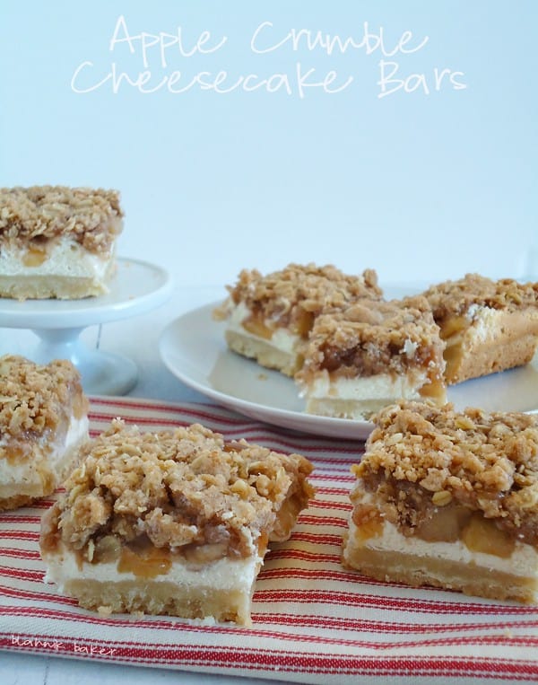 apple crumble cheesecake bars