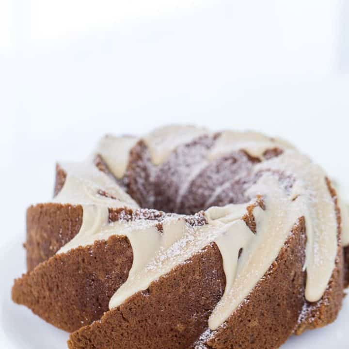 Applesauce Cake with Caramel Glaze