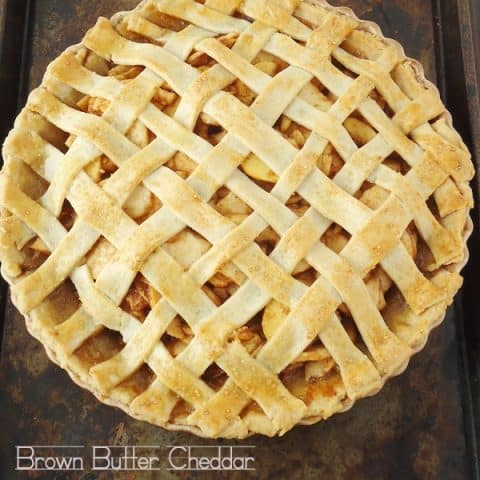 Brown Butter Cheddar Apple Pie