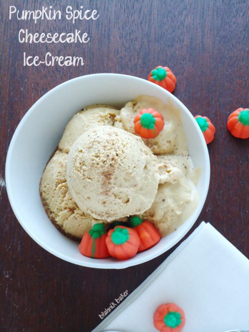 pumpkin spice cheesecake ice cream