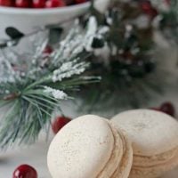 Orange Walnut Macarons with Spiced Cream Cheese and Cranberry Filling