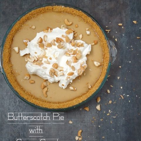 Butterscotch pie with curry crust