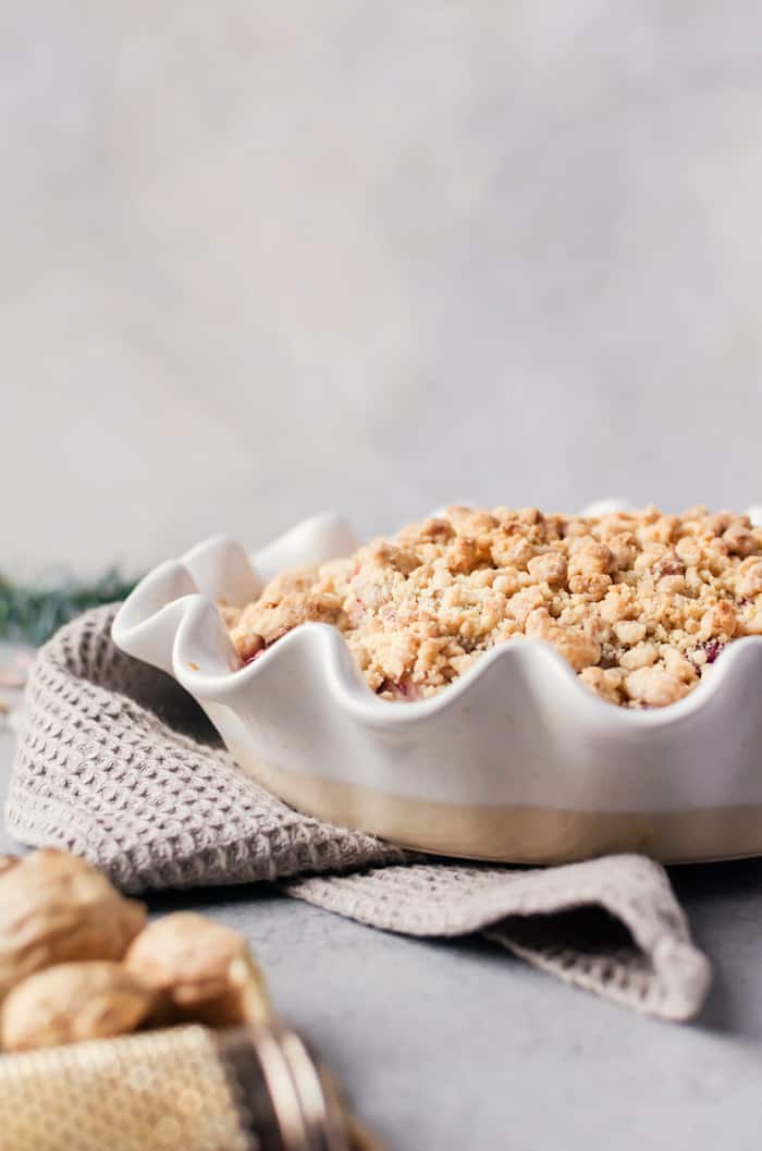  A beautiful holiday cranberry ginger pear pie with tender pears, tart cranberries and spicy ginger that warms you up on those cold winter days!