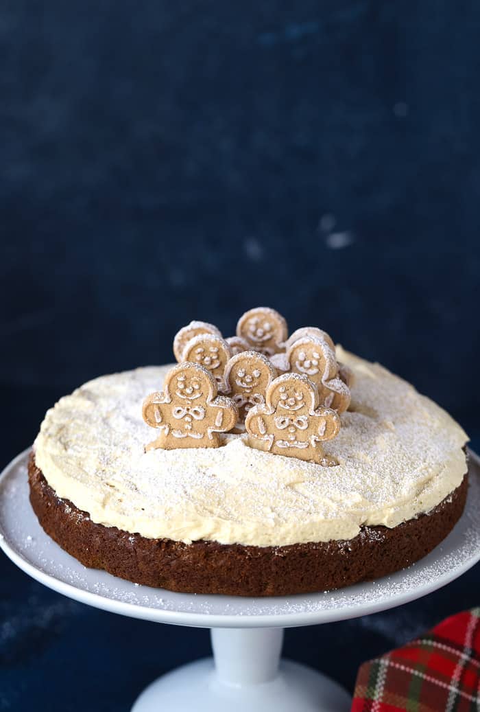 Gingerbread Cake with Molasses Buttercream Frosting 