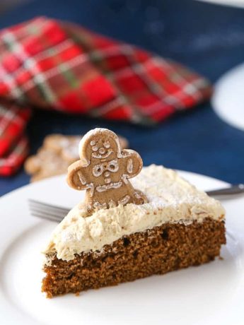 Gingerbread Cake with Molasses Buttercream Frosting