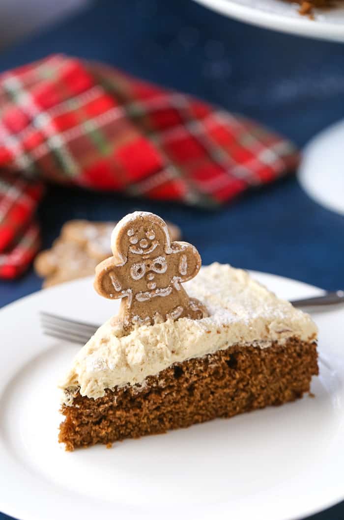 Gingerbread Cake with Molasses Buttercream Frosting 