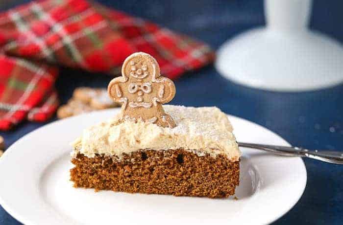 Gingerbread Cake with Molasses Buttercream Frosting 