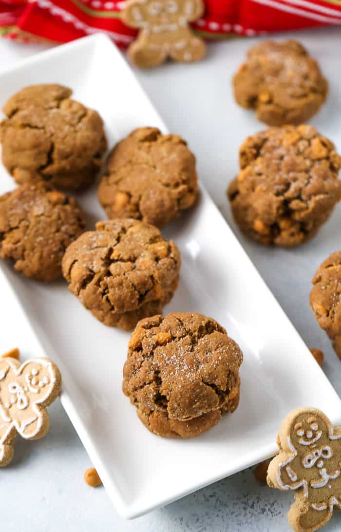 Butterscotch Gingersnap Molasses Cookies