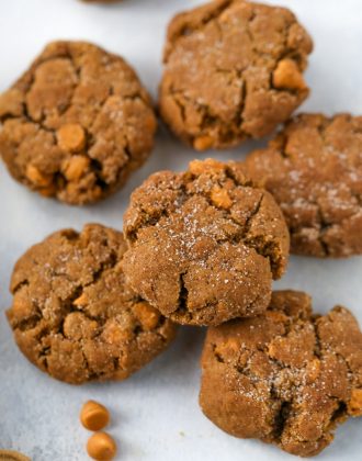 Butterscotch Gingersnap Molasses Cookies