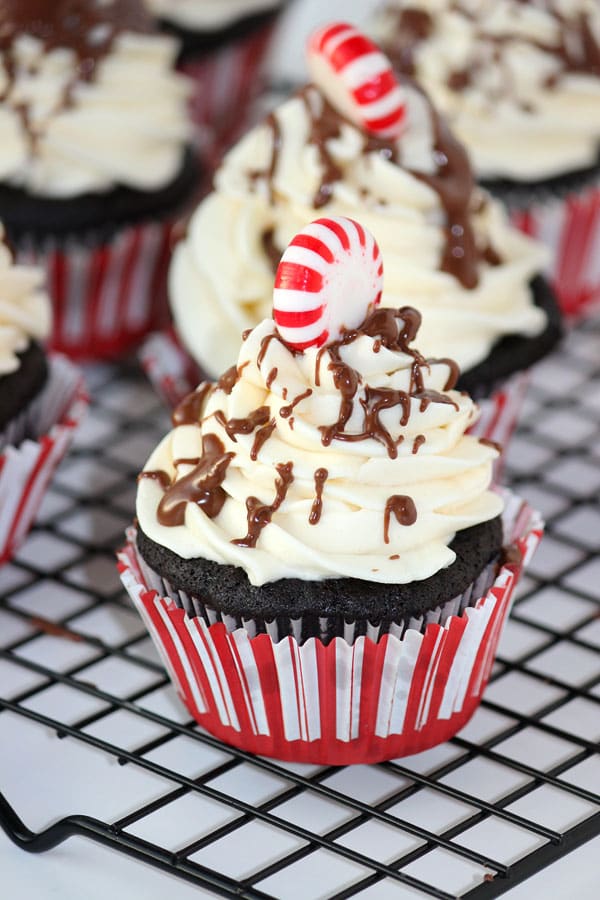 Peppermint Mocha Cupcakes | Recipe on BlahnikBaker.com