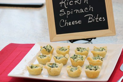 Kickin Spinach Cheese Bites