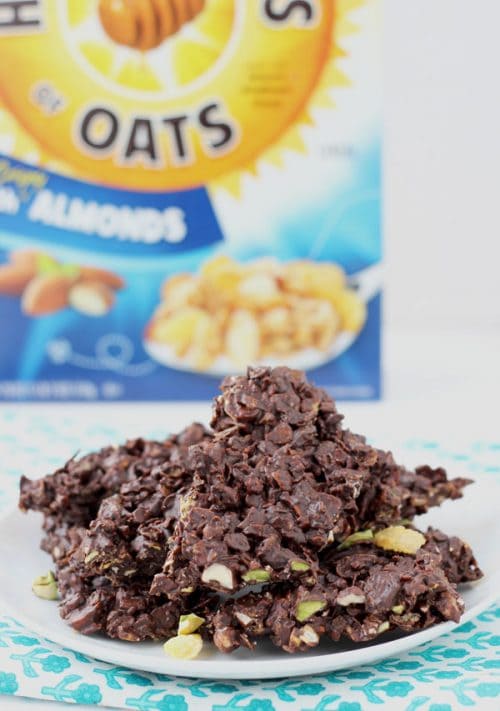 chocolate cereal and nut crisps
