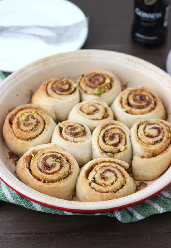 Guinness Pistachios Sweet Rolls