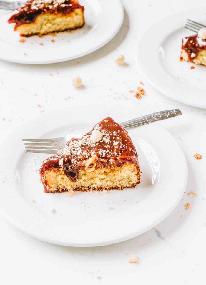 Hazelnut Cake with Salted Caramel Sauce