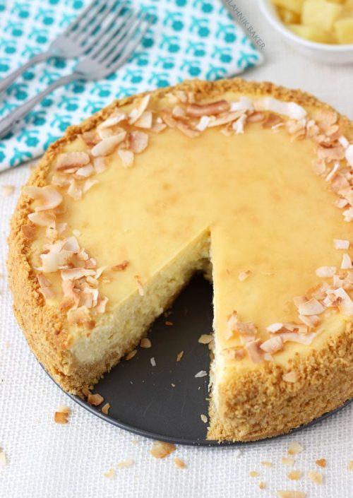 piña colada cheesecake