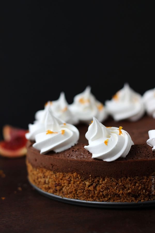 blood orange chocolate truffle torte