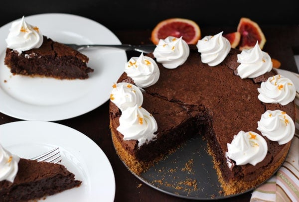 blood orange chocolate truffle torte