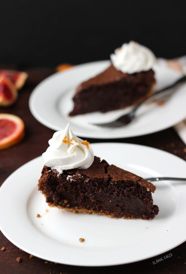 blood orange chocolate truffle torte