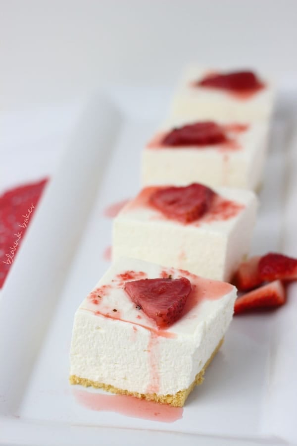 Cheesecake with Ginger Lime Candied Strawberries